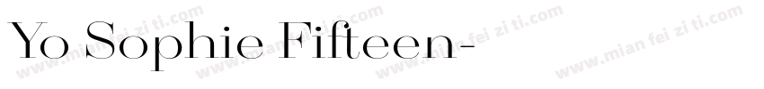 Yo Sophie Fifteen字体转换